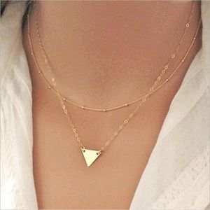 Multi Layer Triangle Necklace
